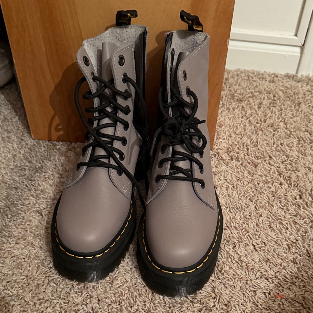 Dr. Martens Gray Combat Boots